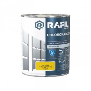 Rafil Chlorokauczuk 0,75L Żółty Sygnałowy RAL1003 żółta farba metalu betonu emalia chlorokauczukowa