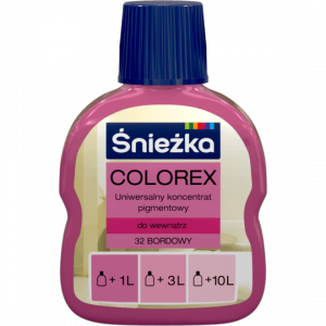 Śnieżka Colorex Pigment 100ml bordowy 32 barwnik do farby barwienia kolorowania