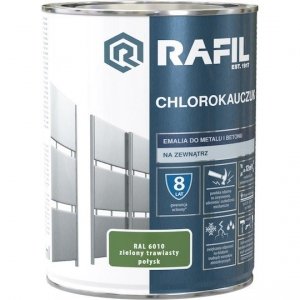 Rafil Chlorokauczuk 0,9L Zielony RAL6010 farba emalia chlorokauczukowa Trawiasty