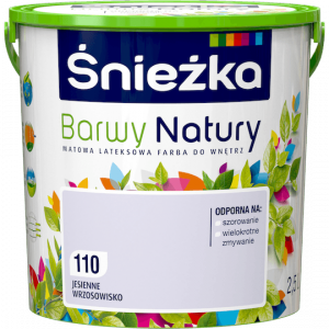 Śnieżka Barwy Natury 2,5L Jesienne Wrzosowisko 110 mat farba do wnętrz ścian sufitów emulsja