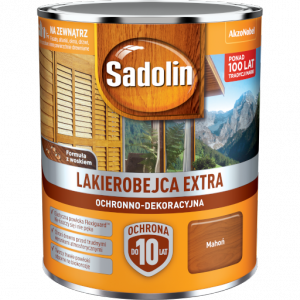 Sadolin Extra lakierobejca 0,75L MAHOŃ 7 PÓŁMAT do drewna fasad domków okien drzwi