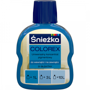 Śnieżka Colorex Pigment 100ml błękitny 51 barwnik do farby barwienia kolorowania