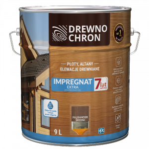Drewnochron PALISANDER ŚREDNI 9L Impregnat Extra do drewna powłokotwórczy płotów altan elewacji