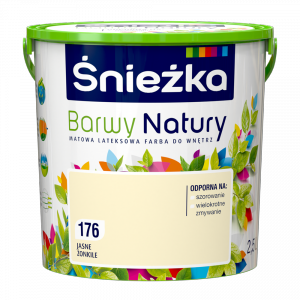 Śnieżka Barwy Natury 2,5L Jasne Żonkile 176 mat farba do wnętrz ścian sufitów emulsja