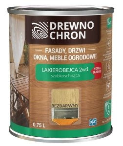 Drewnochron 2w1 Lakierobejca BEZBARWNY 0,75L drewna do