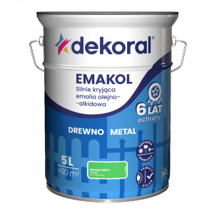Dekoral Olejna 5L ZIELONO-ŻÓŁTY emakol alkidowa emalia farba drewna metalu połysk zielona żółta