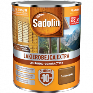 Sadolin Extra lakierobejca 0,75L ORZECH WŁOSKI 4 PÓŁMAT do drewna fasad domków okien drzwi