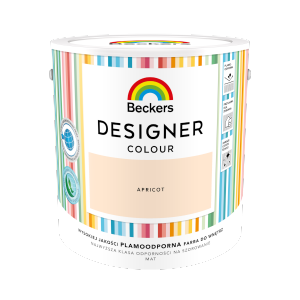Beckers 2,5L APRICOT Designer Colour farba lateksowa mat-owa do ścian sufitów