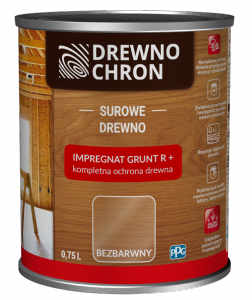 Drewnochron Bezbarwny Grunt R+ 0,75L impregnat do drewna podkład gruntujący