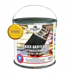 Colorit Lakier Akrylowy Drewna 10L POŁYSK BEZBARWNY z filtrami UV do wewnątrz i na zewnątrz nieżółknący