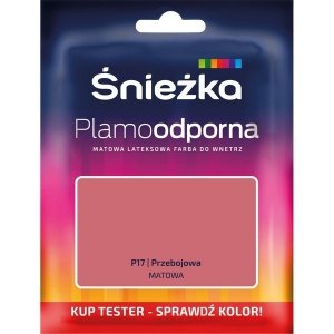 Śnieżka Plamoodporna TESTER P17 PRZEBOJOWA matowa farba lateksowa