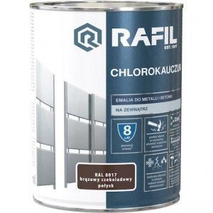Rafil Chlorokauczuk 0,9L BRĄZ-OWY Ciemny RAL8017 farba emalia chlorokauczukowa Czekoladowy