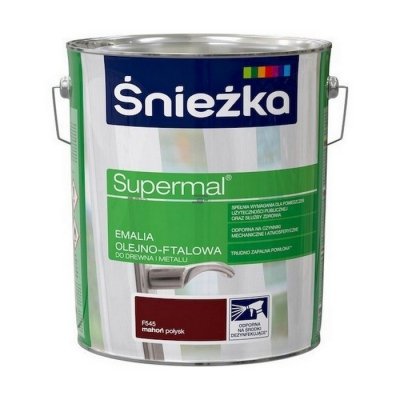 Śnieżka Olejna MAHOŃ F545 10L Supermal farba olejno-ftalowa drewna metalu emalia