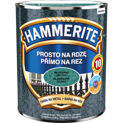 Hammerite Na Rdzę 0,7L ZIELONY MŁOTKOWY hamerite farba szybkoschnąca antykorozyjna gruntoemalia