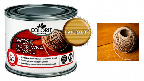 Colorit Wosk Drewna Pasta 0,5L NATURALNY BEZBARWNY 500ml do