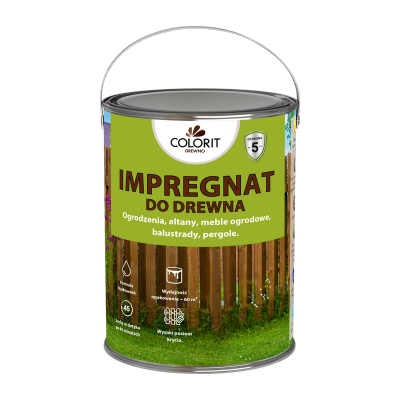 Colorit Impregnat Szybkoschnący 4,5L DĄB CIEMNY drewna do Ochronny wodny płotów altanek