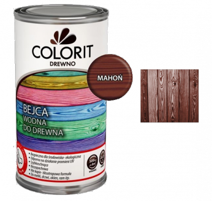Colorit Bejca Wodna Do Drewna 0,5L MAHOŃ 500ml do