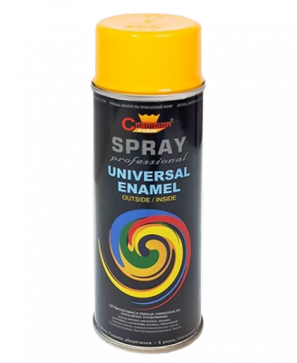 Spray Uniwersalny RAL1018 ŻÓŁTY 400ml emalia Champion do metalu plastiku drewna gipsu