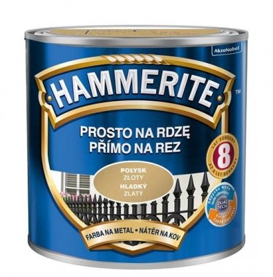 Hammerite Na Rdzę 0,25L ZŁOTY POŁYSK hamerite farba