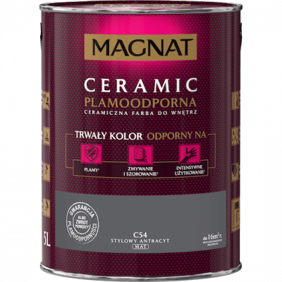 MAGNAT Ceramic 5L C54 Stylowy Antracyt ceramik ceramiczna farba do wnętrz plamoodporna