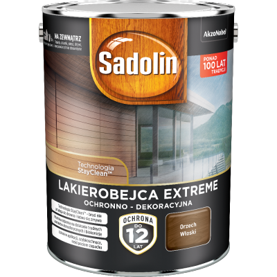 Sadolin Extreme lakierobejca 4,5L ORZECH WŁOSKI do drewna szybkoschnąca odporna zewnętrzna