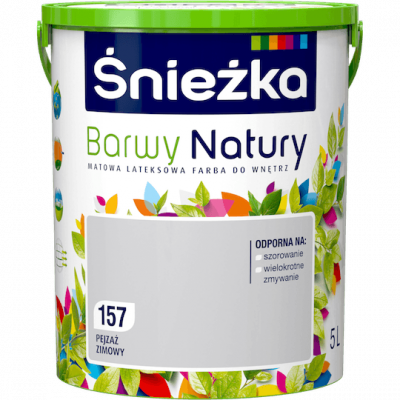 Śnieżka Barwy Natury 5L Pejzaż Zimowy 157 mat farba do wnętrz ścian sufitów emulsja