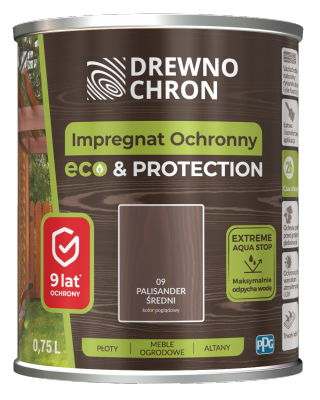 Drewnochron PALISANDER ŚREDNI 0,75L Impregnat Eco Protection drewna do  wodny szybkoschnący