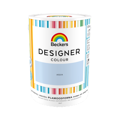 Beckers 5L AQUA Designer Colour farba lateksowa mat-owa do ścian sufitów