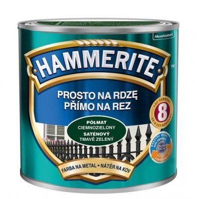 Hammerite Na Rdzę 0,25L CIEMNO-ZIELONY PÓŁMAT hamerite farba