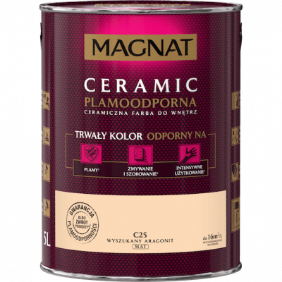 MAGNAT Ceramic 5L C25 Wyszukany Aragonit ceramik ceramiczna farba do wnętrz plamoodporna