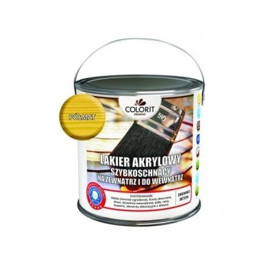 Colorit Lakier Akrylowy Drewna 10L PÓŁMAT wodny szybkoschnący bezzapachowy BEZBARWNY z filtrami UV do wewnątrz i na zewnątrz nieżółknący boazerii