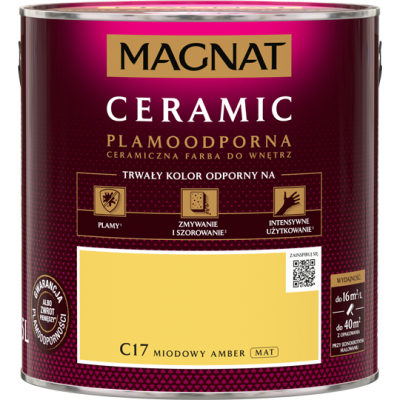 MAGNAT Ceramic 2,5L C17 Miodowy Amber ceramik ceramiczna farba do wnętrz plamoodporna