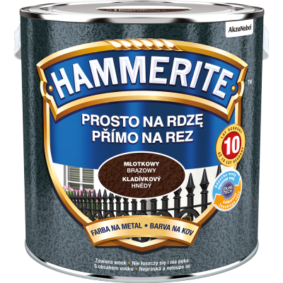 Hammerite Na Rdzę 2,5L BRĄZ-OWY MŁOTKOWY hamerite farba szybkoschnąca antykorozyjna gruntoemalia