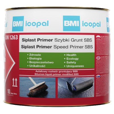 Icopal Siplast Primer Szybki Grunt SBS 10L do gruntowania betonu pod papy