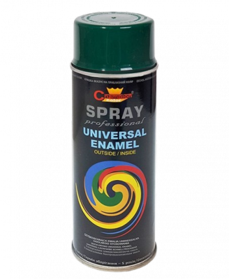 Spray Uniwersalny RAL6005 ZIELONY MECH 400ml emalia Champion do metalu plastiku drewna gipsu