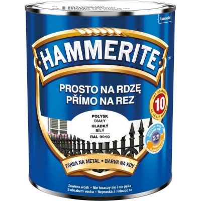 Hammerite Na Rdzę 0,7L BIAŁY RAL9010 POŁYSK hamerite farba biała