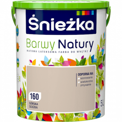 Śnieżka Barwy Natury 5L Górska Ścieżka 160 mat farba do wnętrz ścian sufitów emulsja