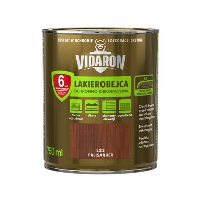 Vidaron Lakierobejca 0,75L L23 Palisander do drewna ochronno-dekoracyjna połysk