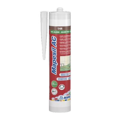 Silikon Sanitarny do Kuchni Łazienki 144 CZEKOLADA 310ml Mapesil AC Mapei do wewnątrz i na zewnątrz
