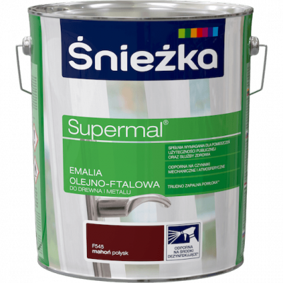 Śnieżka Olejna MAHOŃ F545 10L Supermal farba olejno-ftalowa drewna metalu emalia połysk