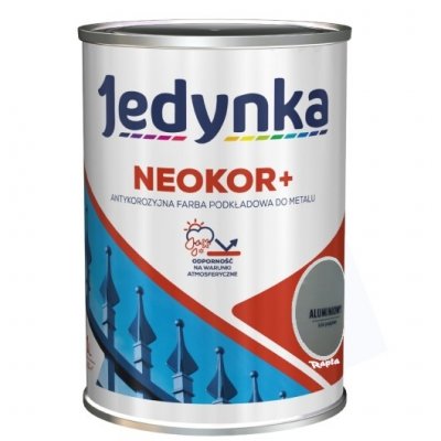 Jedynka Neokor 1L ALUMINIOWY unikor minia podkład antykorozyjny farba przeciw rdzy