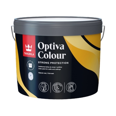 Tikkurila Optiva Colour 9L BIAŁA MAT wodorozcieńczalna głęboko matowa lateksowa farba do wnętrz ścian i sufitów - TYLKO ODBIÓR OSOBISTY LUB WYSYŁKA NA PALECIE