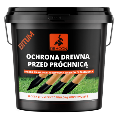 Środek Ochrony Drewna Przed Próchnicą 1L Czarny Bitum Dragon bitumiczny