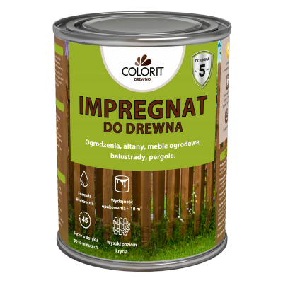 Colorit Impregnat Szybkoschnący 0,75L MAHOŃ drewna do Ochronny wodny płotów altanek