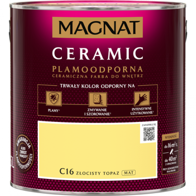 MAGNAT Ceramic 2,5L C16 Złocisty Topaz ceramik ceramiczna farba do wnętrz plamoodporna