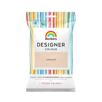Beckers TESTER APRICOT Designer Colour farba lateksowa mat-owa do ścian sufitów