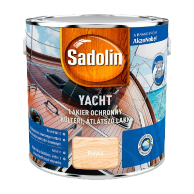Sadolin Yacht lakier jachtowy 2,5L POŁYSK BEZBARWNY do drewna elastyczny zewnętrzny odporny