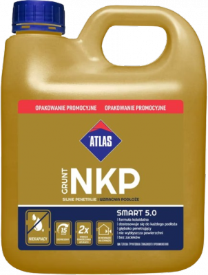 Atlas Grunt NKP 2kg emulsja mleczko do gruntowania szybkoschnący głęboko penetrujący żelowy nie kapie