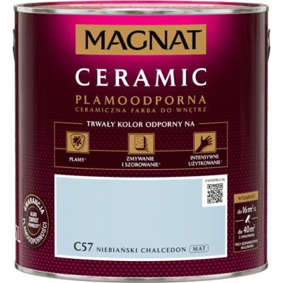 MAGNAT Ceramic 2,5L C57 Niebiański Chalcedon ceramik ceramiczna farba do wnętrz plamoodporna