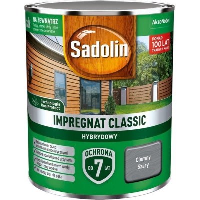 Sadolin Classic impregnat 0,75L CIEMNY SZARY drewna clasic